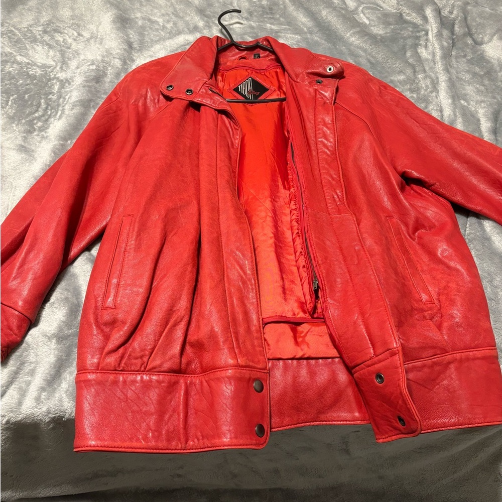 Red Tiboa Leathers jacket